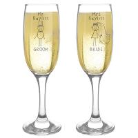 Personalised Purple Ronnie Wedding Mr & Mrs Flute Set Extra Image 1 Preview